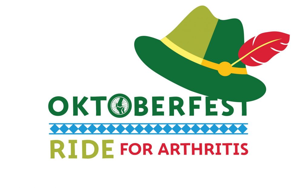 the oktoberfest ride for arthritis logo.