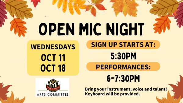 Open mic night flyer.